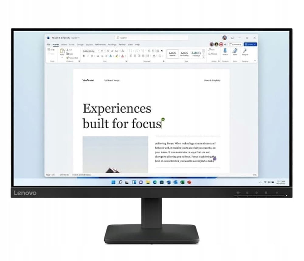 Monitor Lenovo L24-4e 23.8" FHD IPS 100Hz Czarny