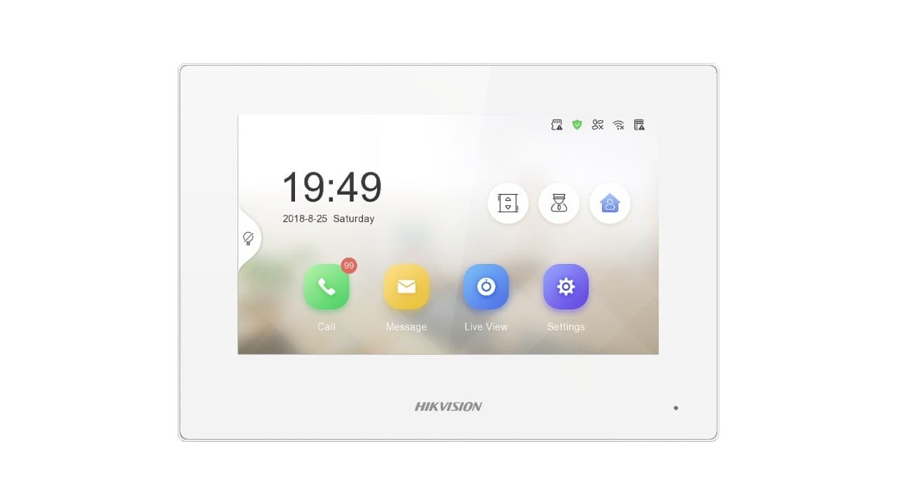 Monitor wideodomofonu Hikvision z ekranem dotykowym 7 cali