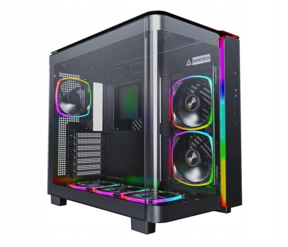 Montech KING 95 PRO Midi-Tower Czerwona Obudowa PC