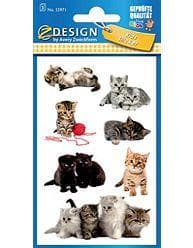 Papierowe naklejki z motywem kotów, zestaw kreatywny