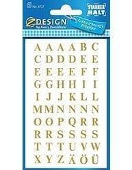 Złote naklejki z literami 7.5 mm