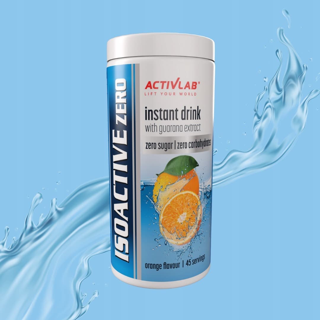 Napój izotoniczny w proszku ISOACTIVE ZERO smak pomarańczowy 225 g