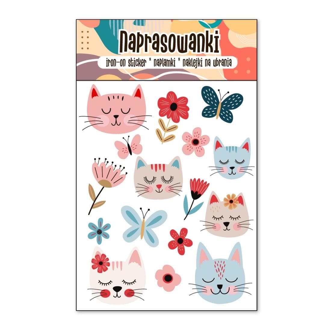 Naprasowanki Termo Naklejki na Ubrania z Motywem Kotków