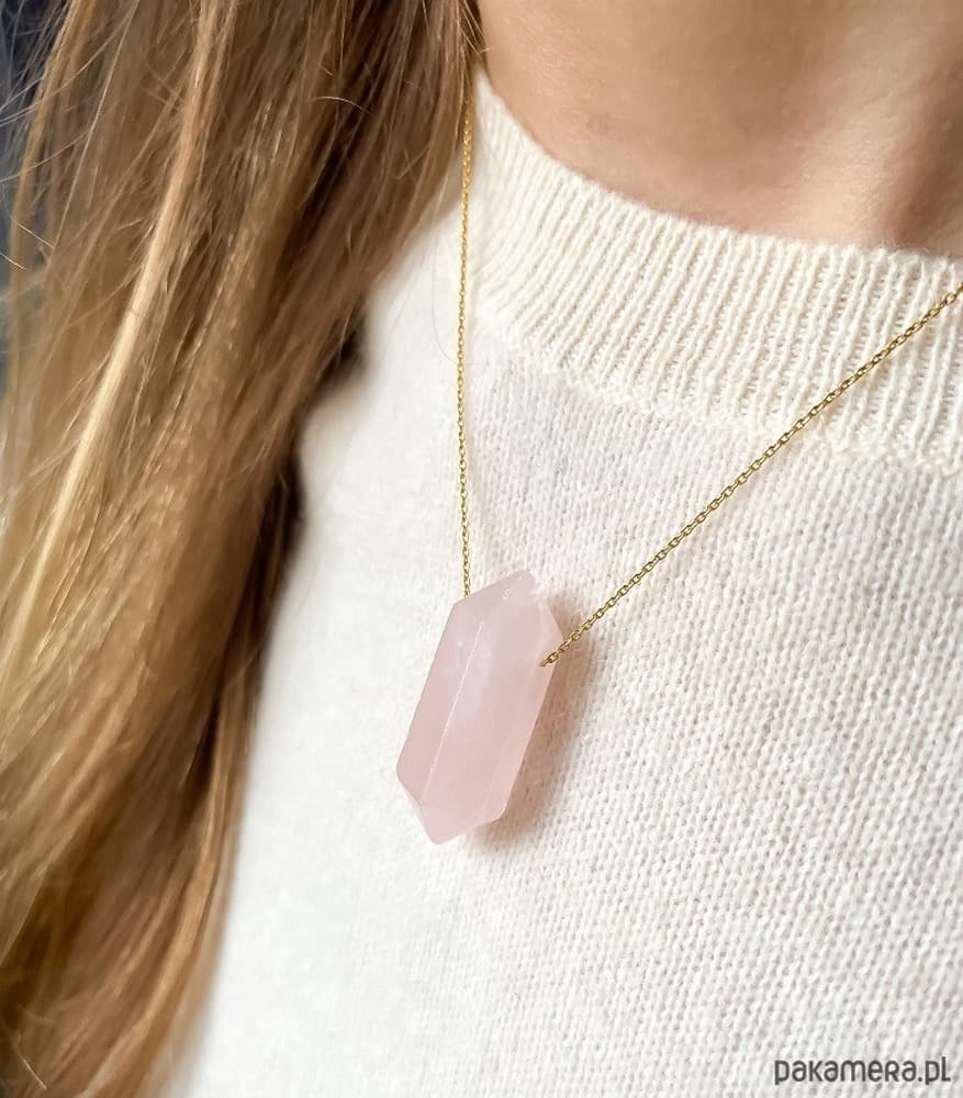 Naszyjnik z kwarcem różowym KUKARD poprawiający zdrowie