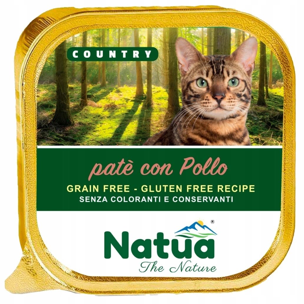 Natua Country Chicken - Karma mokra dla kota, tacka 100g