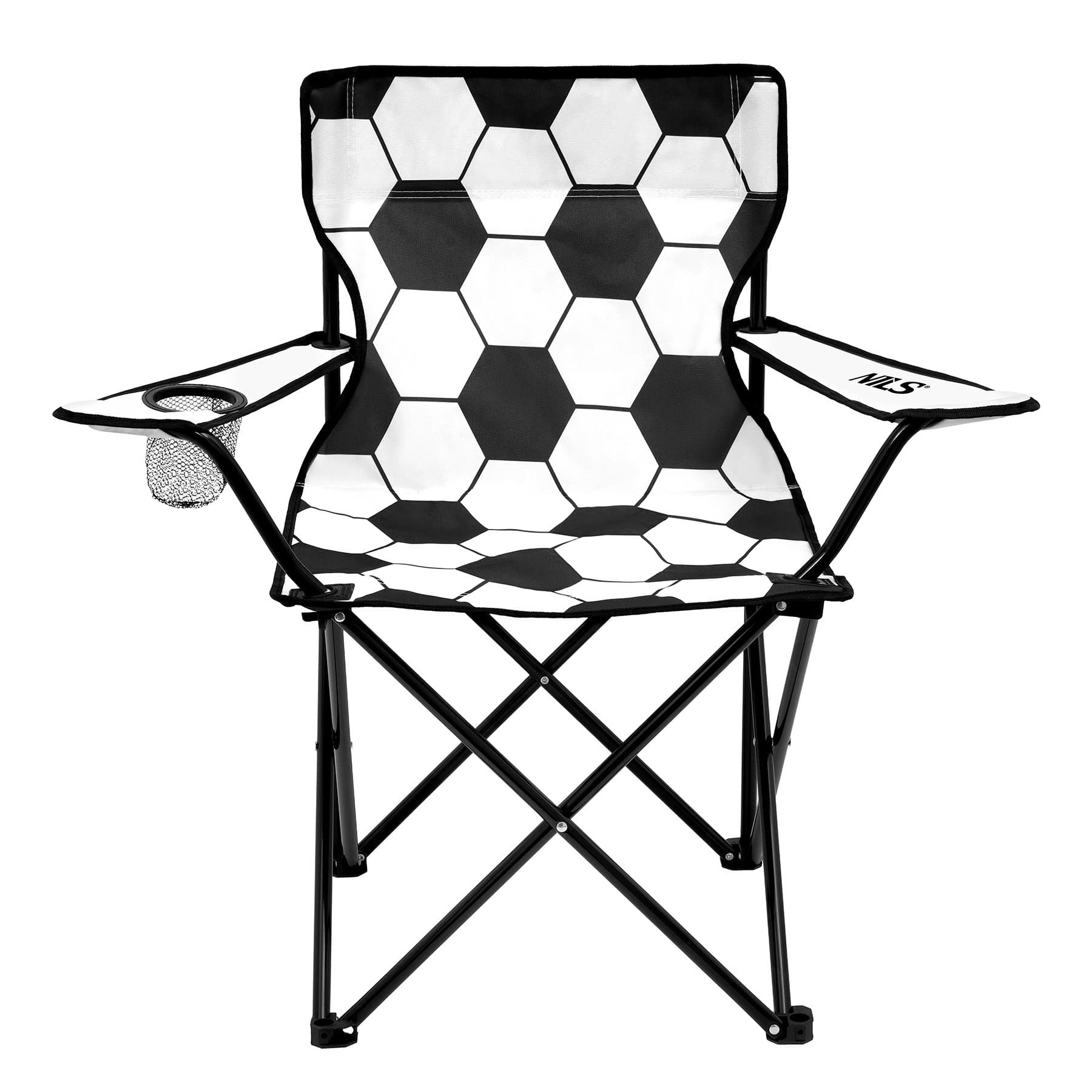 Składane krzesło turystyczne NILS CAMP NC3303 biało-czarne