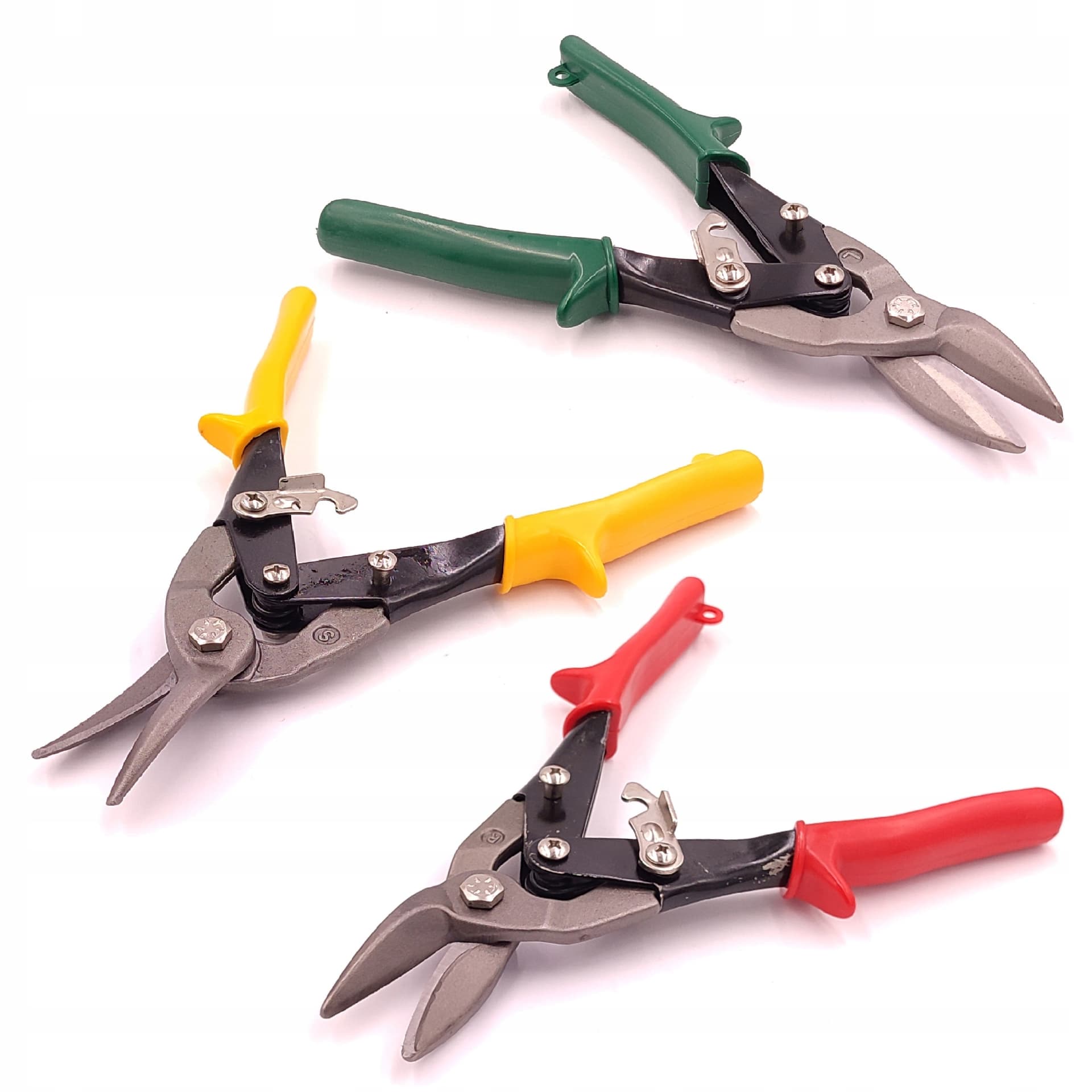 Nożyce do blachy prawe, lewe, proste 250 mm, 3 sztuki