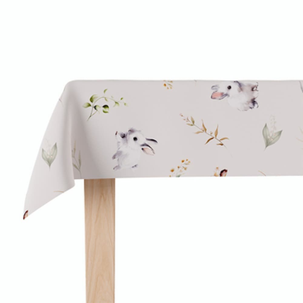 Obrus poliestrowy 140 x 220 cm z motywem królików