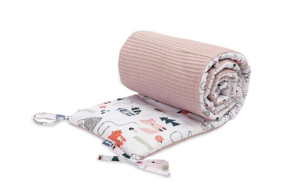 Ochraniacz do łóżeczka Sensillo Wafel liski różowy 180x30 cm