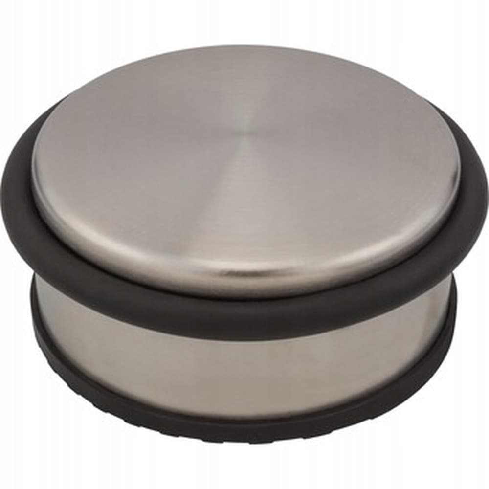 Odbój drzwiowy niski niklowany stal nierdzewna bezinwazyjny