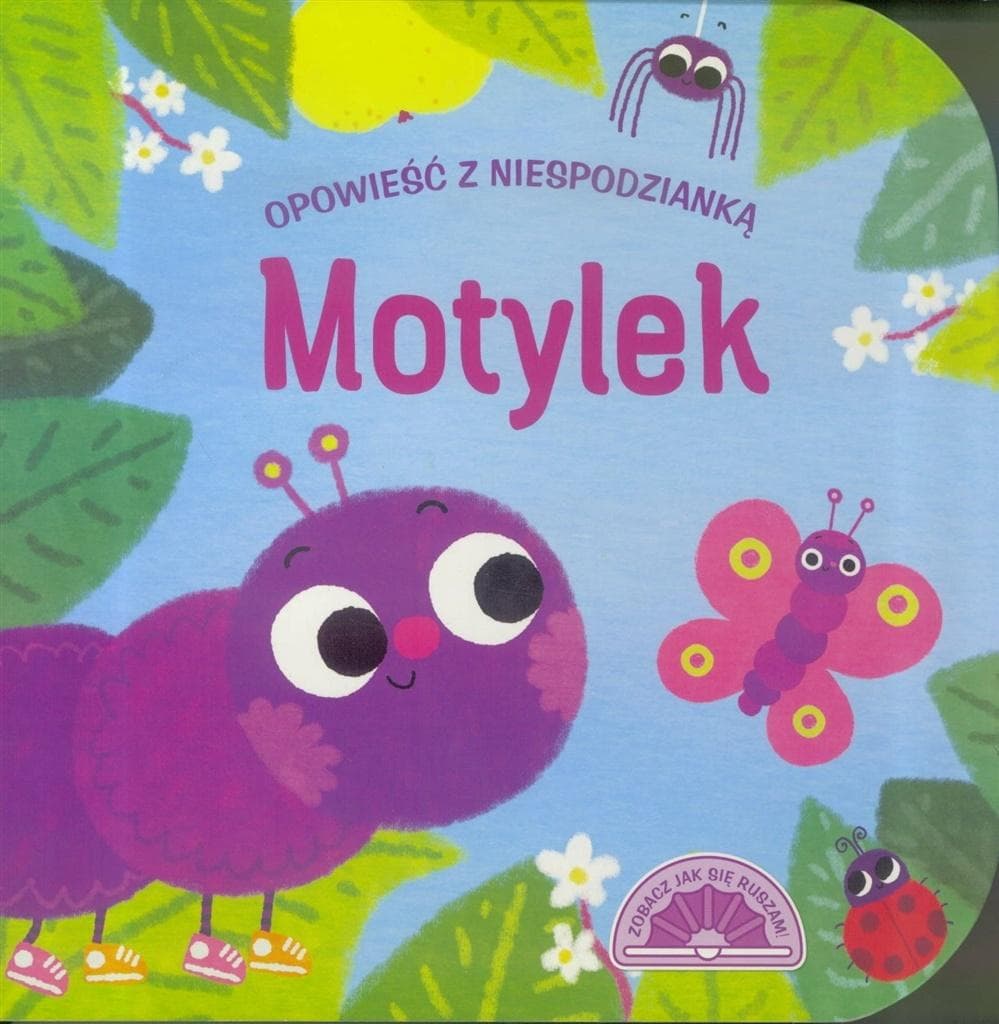Kartonowa książeczka dla dzieci z ruchomą gąsienicą