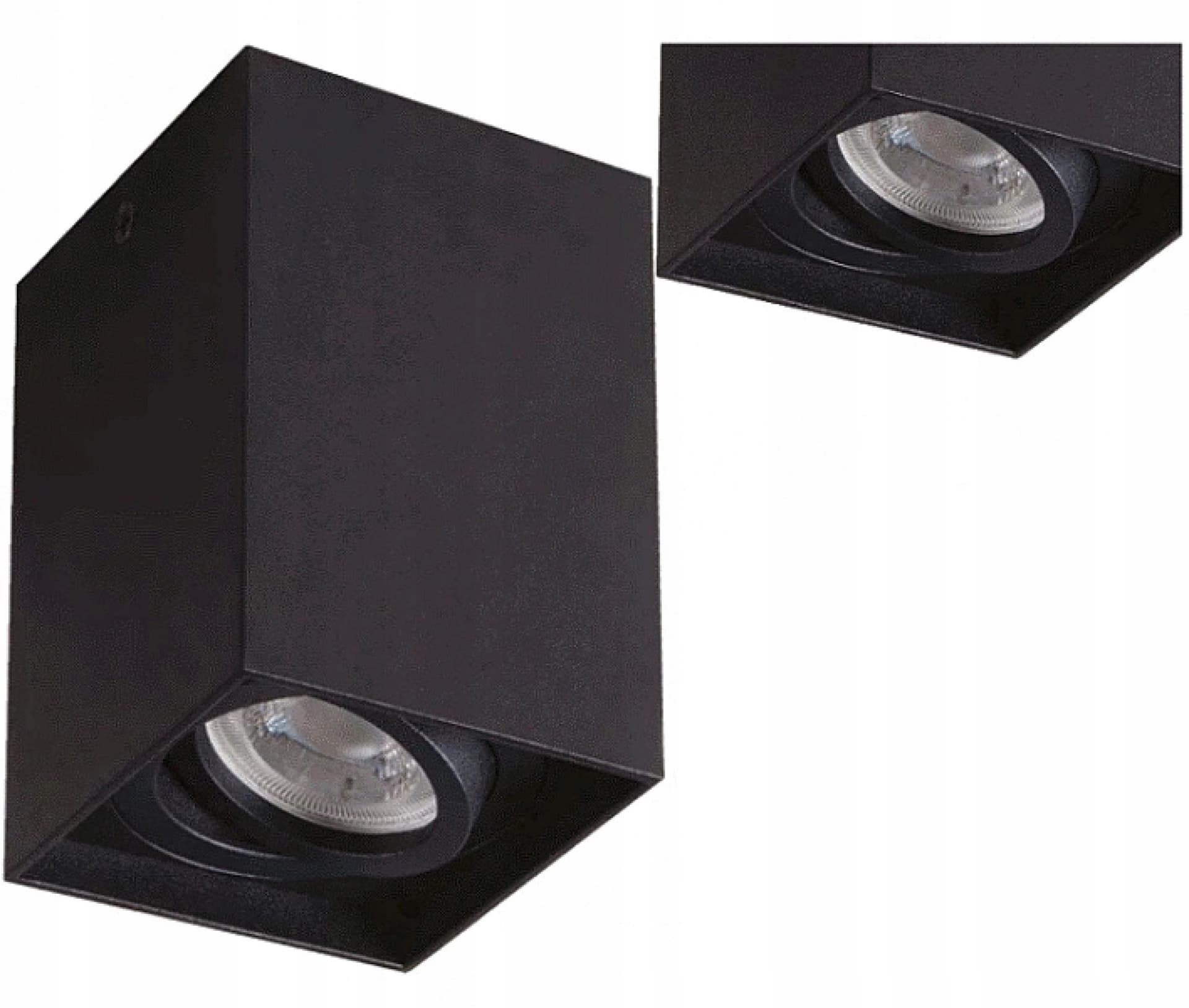 Oprawa sufitowa czarna do montażu natynkowego