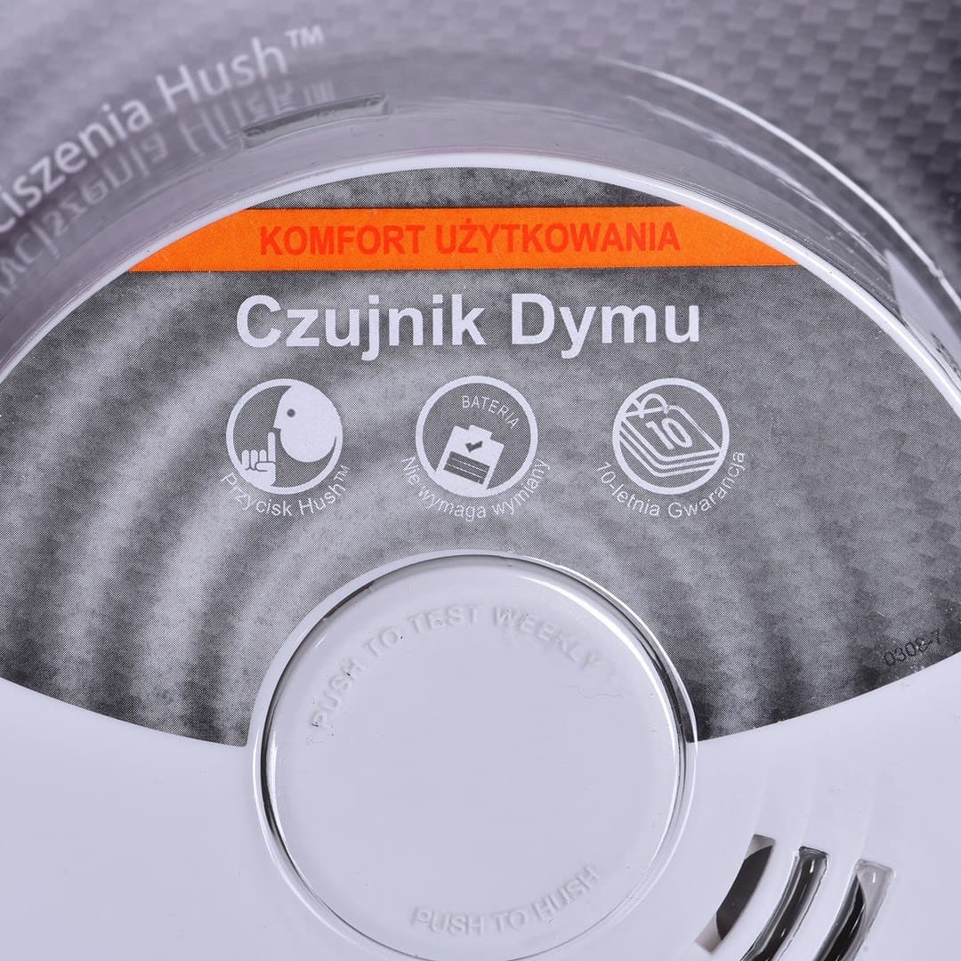 Optyczny czujnik dymu z 10-letnią baterią Kidde