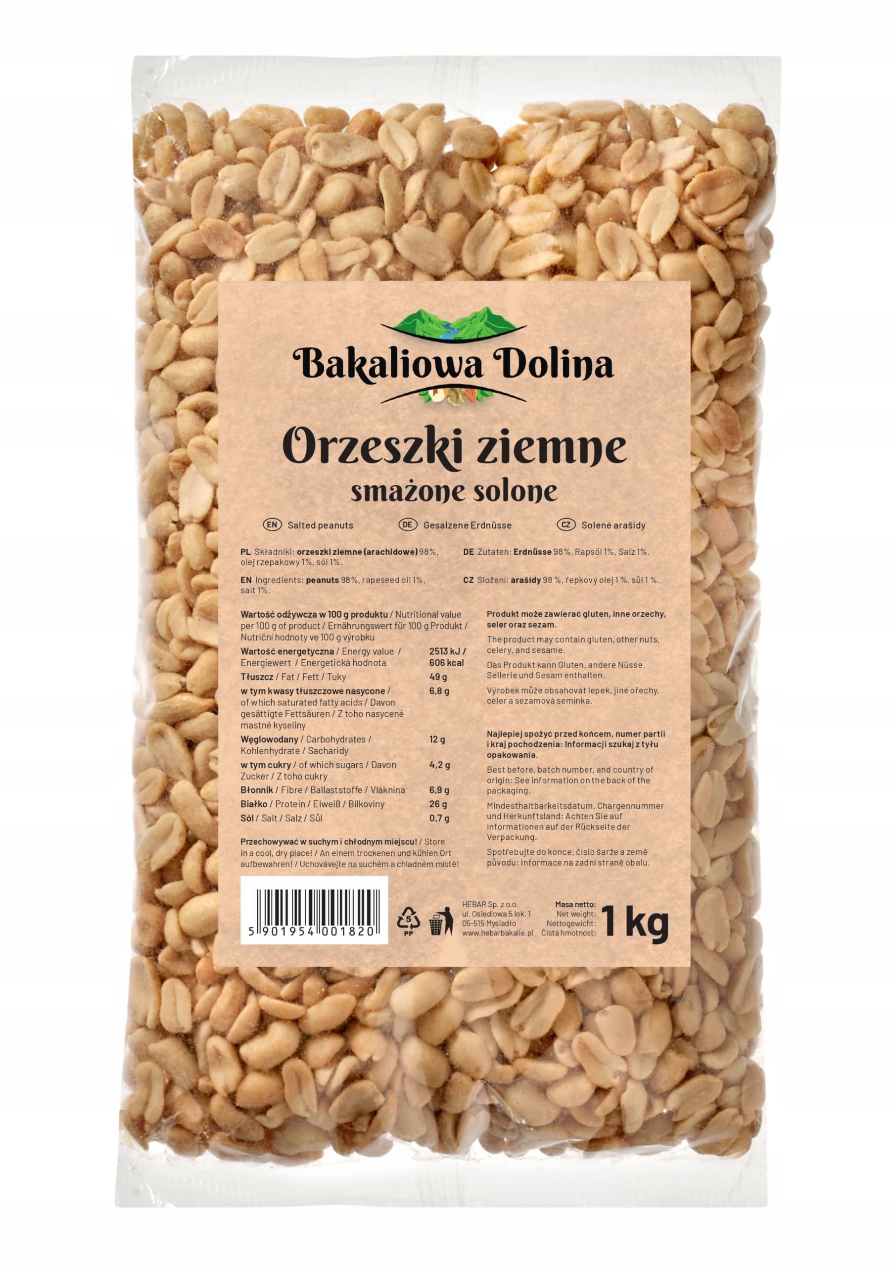Orzeszki ziemne smażone solone TGE 1 kg