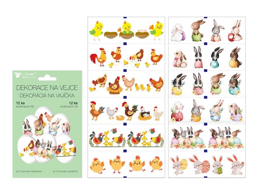 Owijki na jajka Zwierzątka 12szt.mix wzorów