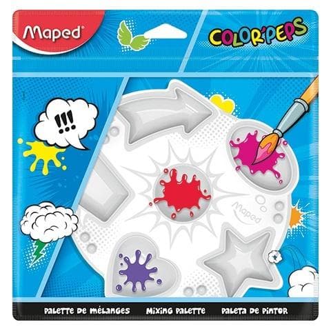 Paletka do farb z 6 wgłębieniami i miejscem na pędzle