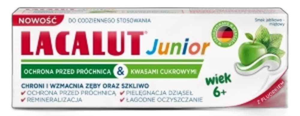 Pasta do zębów dla dzieci Lacalut Junior 6+ 55 ml