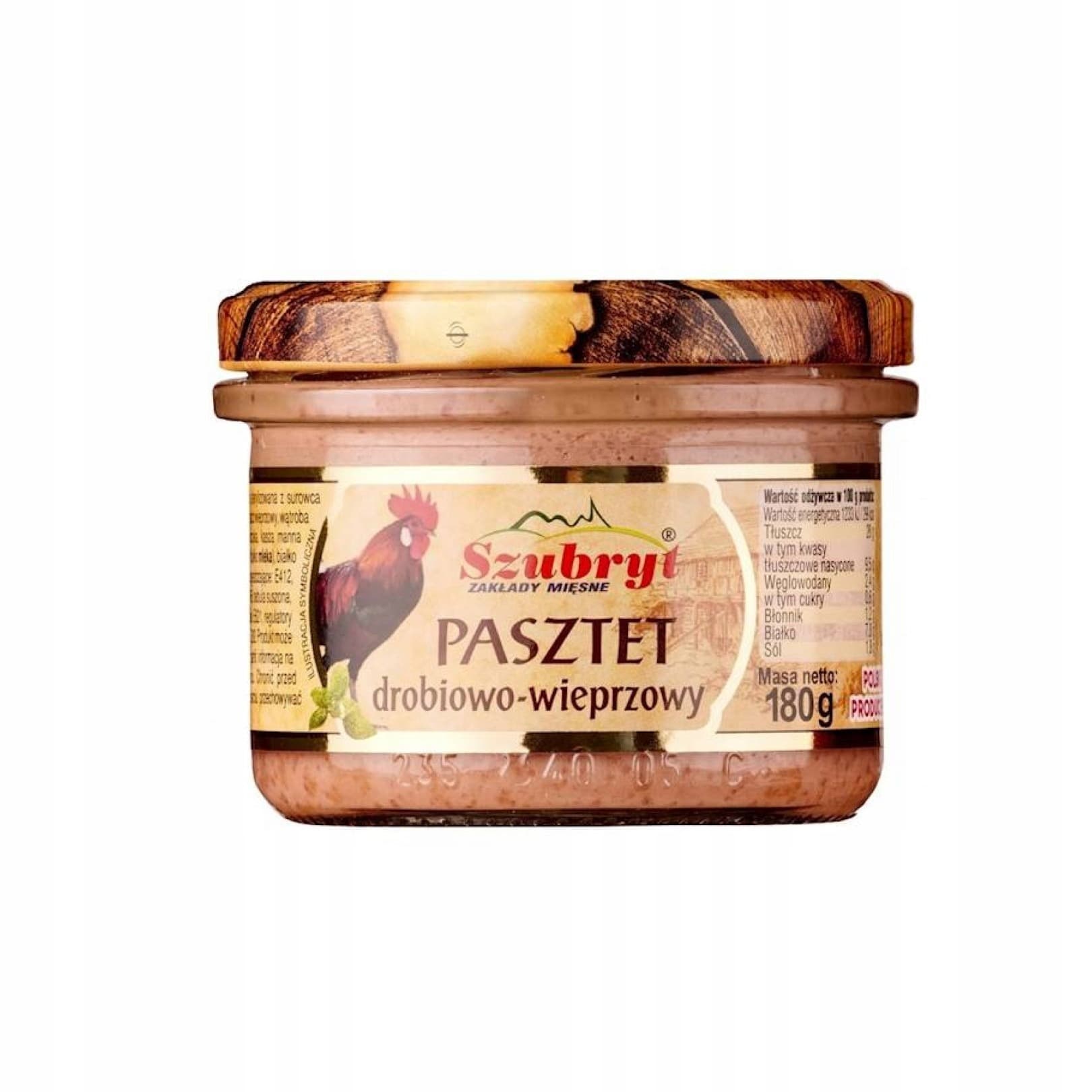 Pasztet drobiowo-wieprzowy Szubryt 180 g