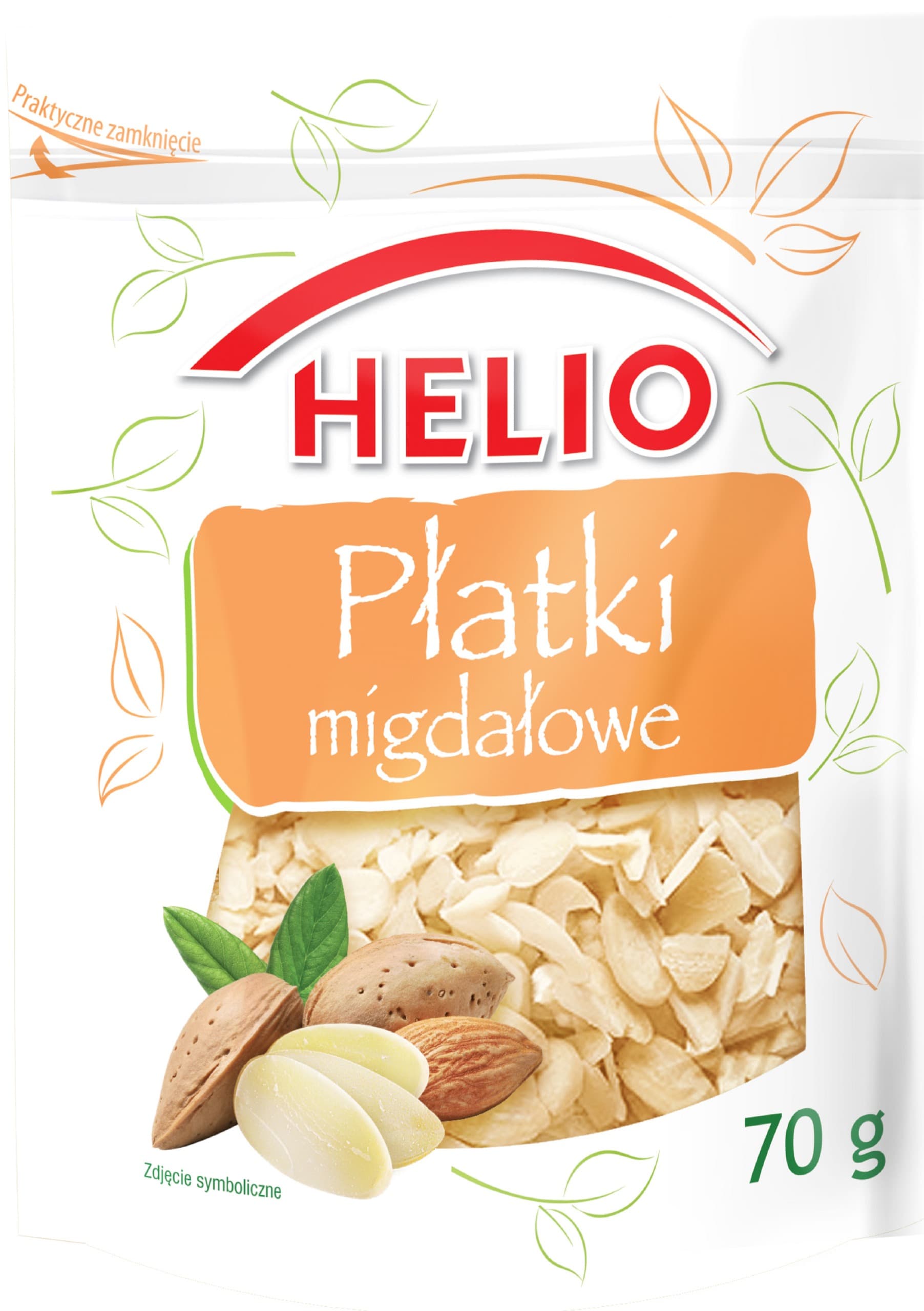 Płatki migdałowe হেল delikatne i chrupiące 70 g