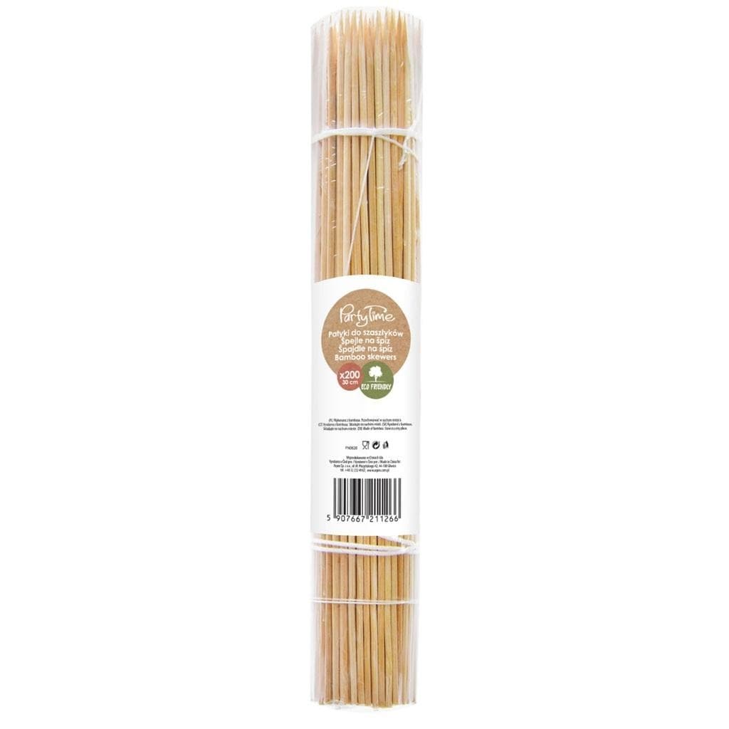 Patyczki do szaszłyków drewniane 30 cm 200 sztuk
