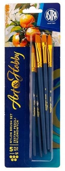 Zestaw pędzli nylonowych Astra Art&Hobby 5 sztuk