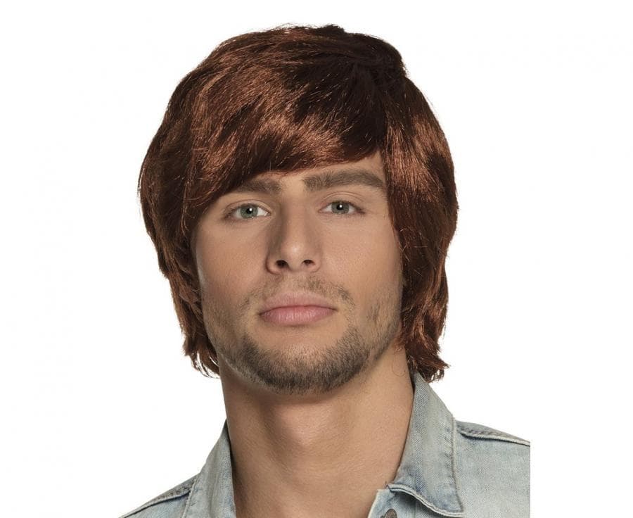 Peruka męska Tyler brązowa uniwersalna