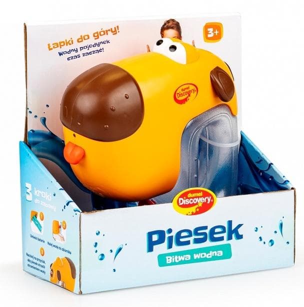 Piesek strzelający wodą z wbudowanym zbiornikiem