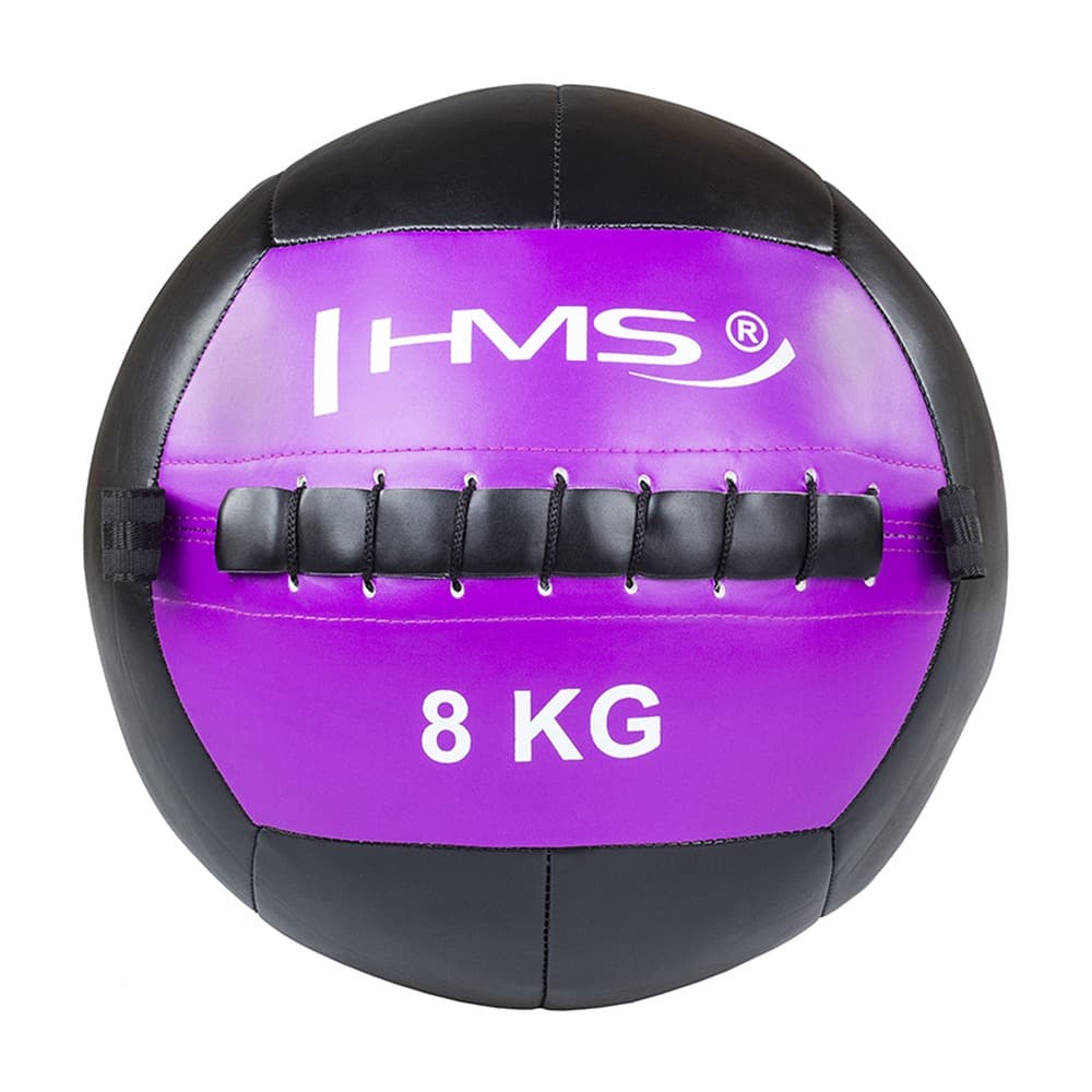 Piłka do ćwiczeń Wall Ball HMS 8 kg fioletowa