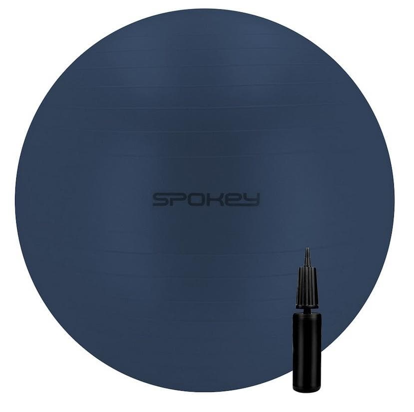 Piłka gimnastyczna do ćwiczeń fitness i rehabilitacji niebieska 65 cm