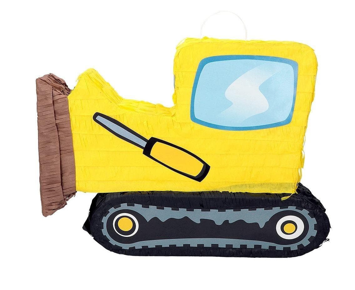 Piniata Spychacz żółto-czarna do rozbicia Boland