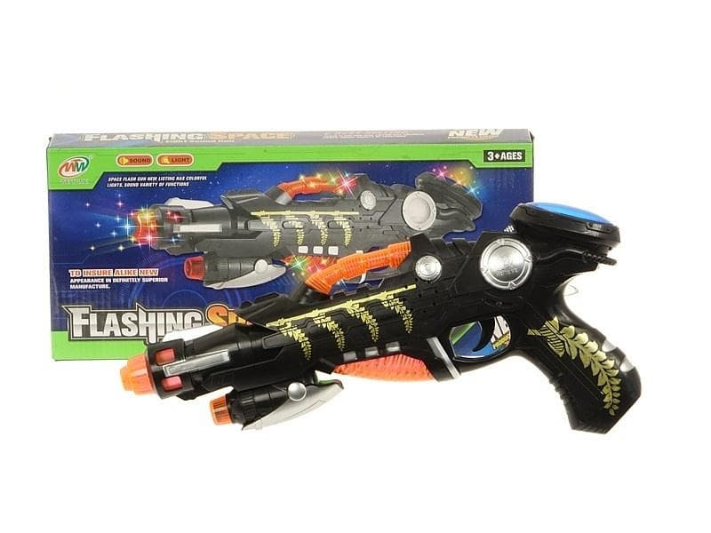 Pistolet na baterie z efektami świetlnymi 3D i dźwiękowymi