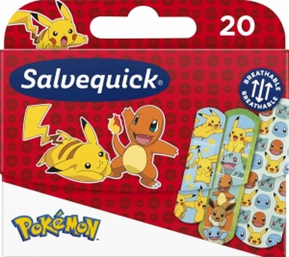 Plastry opatrunkowe Salvequick Kids Pokemon 20 sztuk