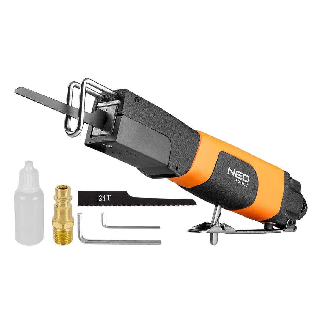 Pneumatyczna piła czołowa do metalu, drewna i tworzyw sztucznych