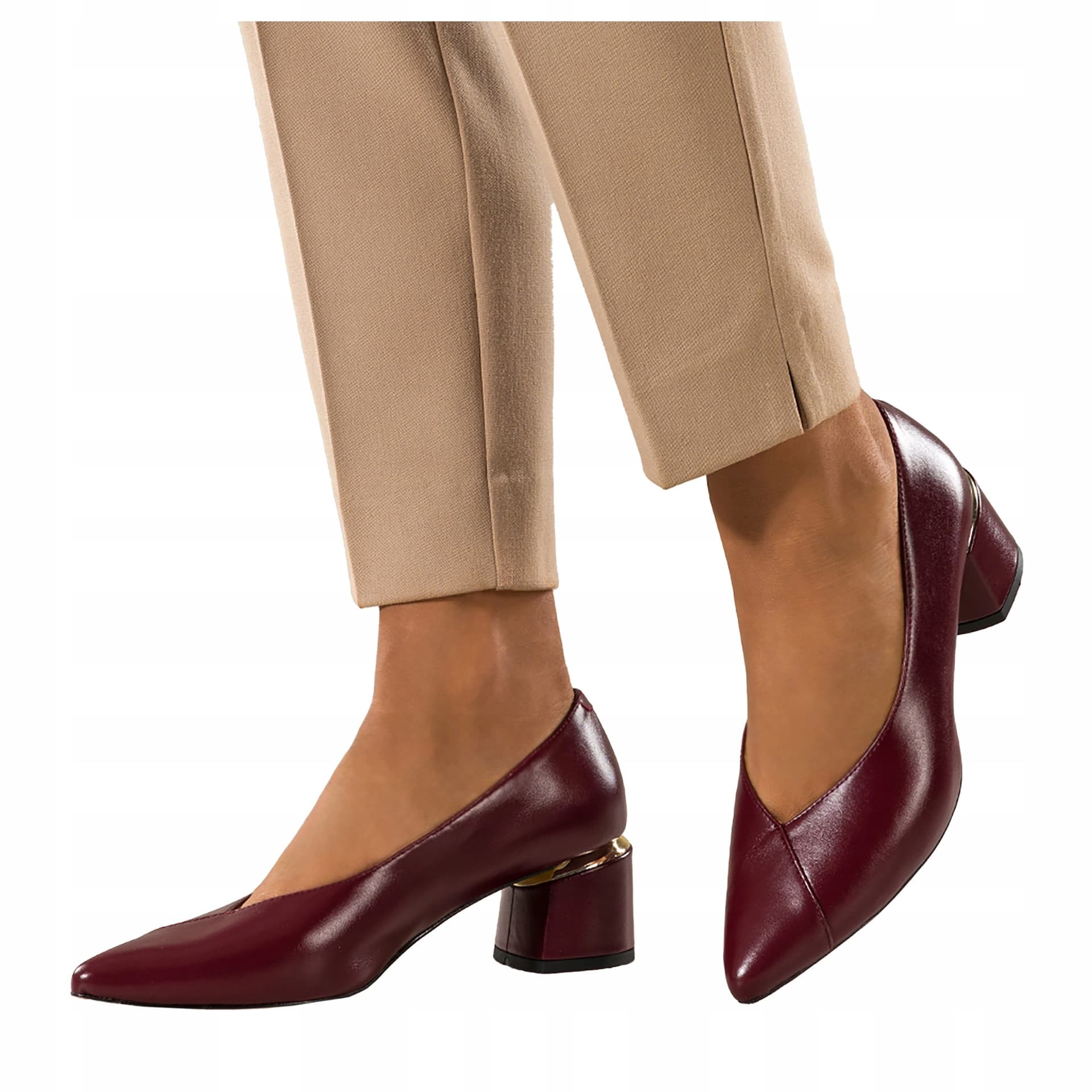 Półbuty damskie Rom bordowe rozmiar 40