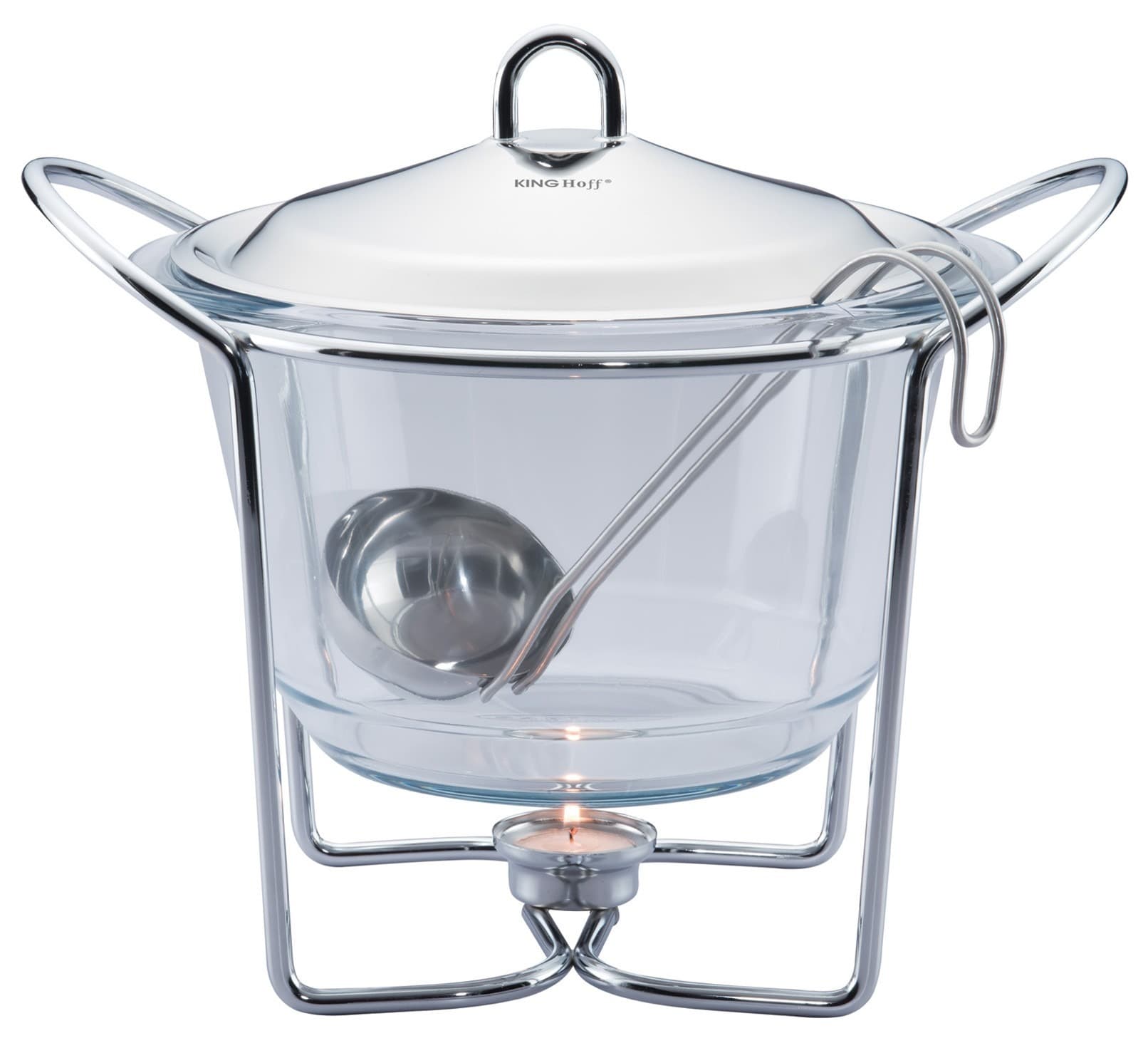 Podgrzewacz do potraw Kinghoff 4 l ze stali nierdzewnej i szkła