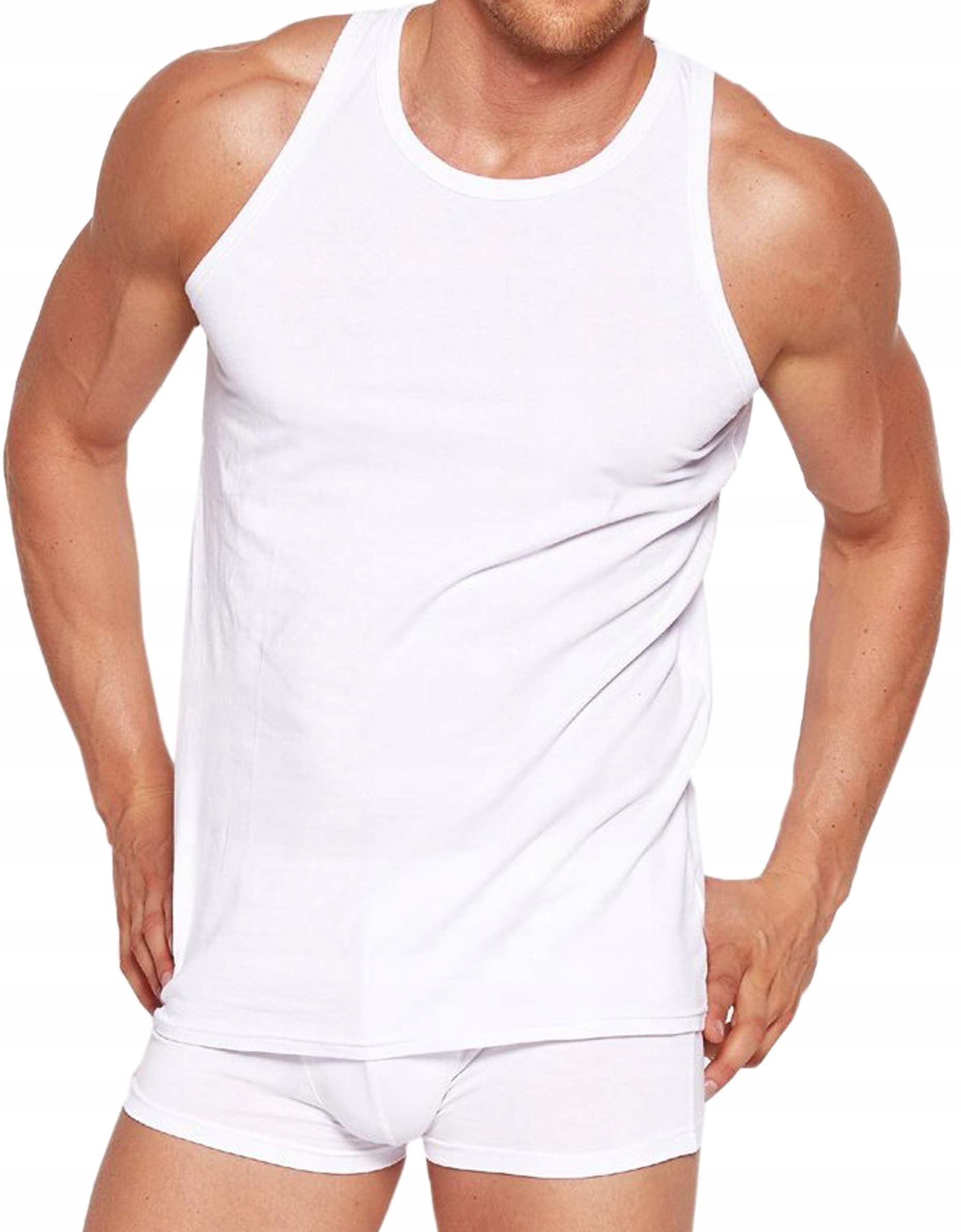 Podkoszulek męski na ramiączkach biały rozmiar L