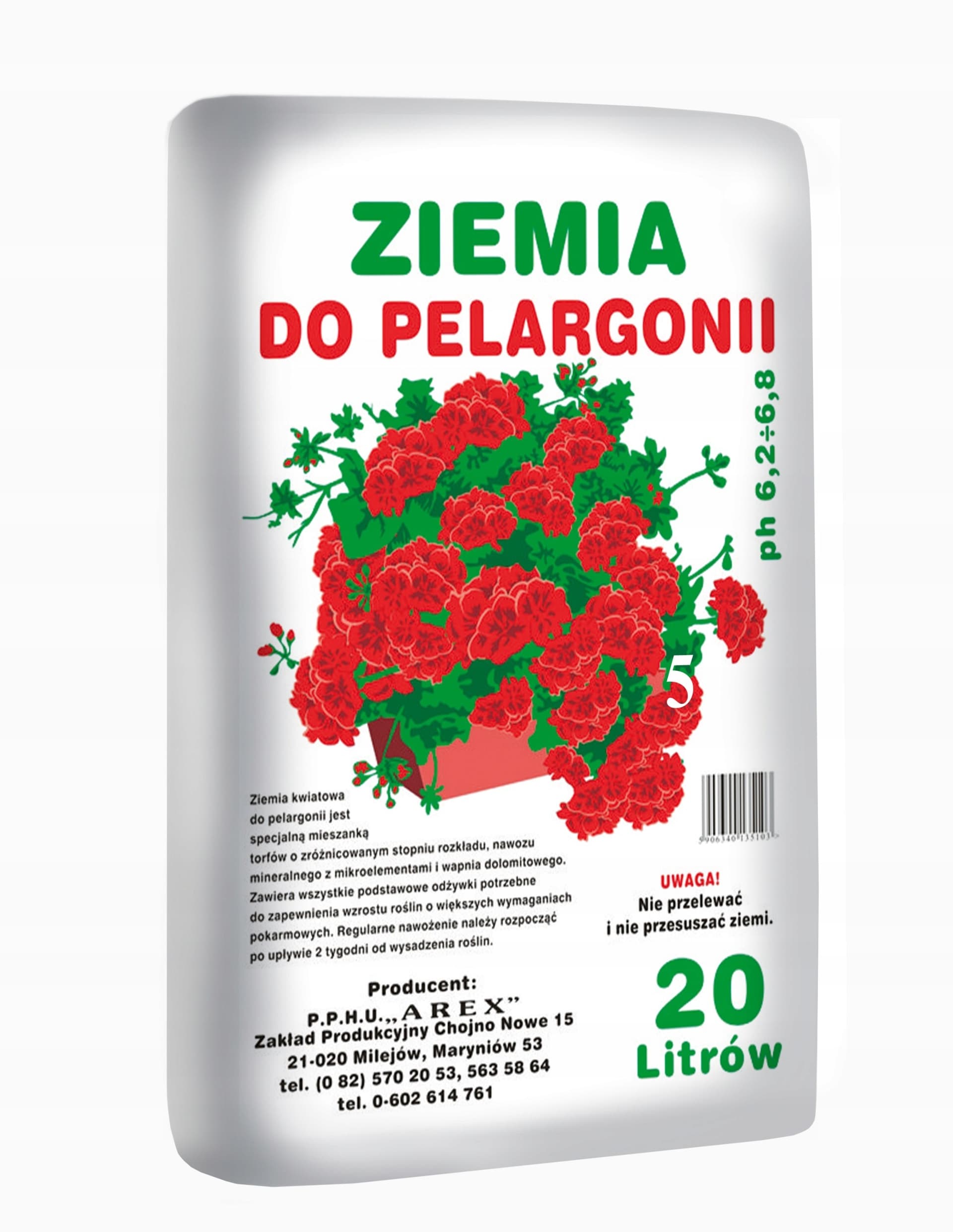 Podłoże do pelargonii i kwiatów balkonowych 20L