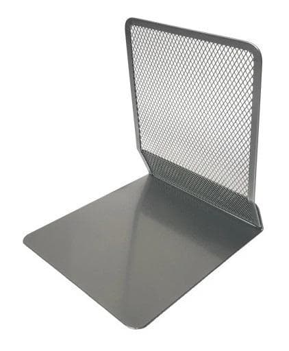 Podpórki do książek szare 2 sztuki z gumkami antypoślizgowymi