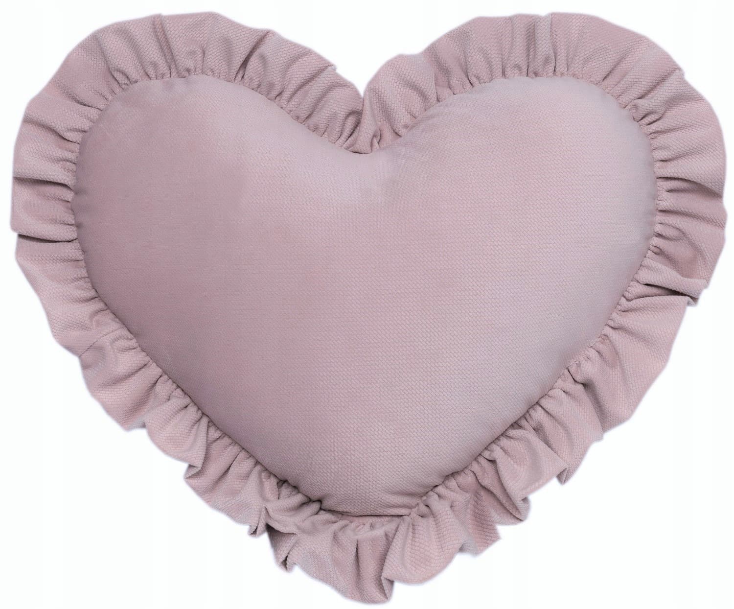Poduszka dekoracyjna serce z falbanką