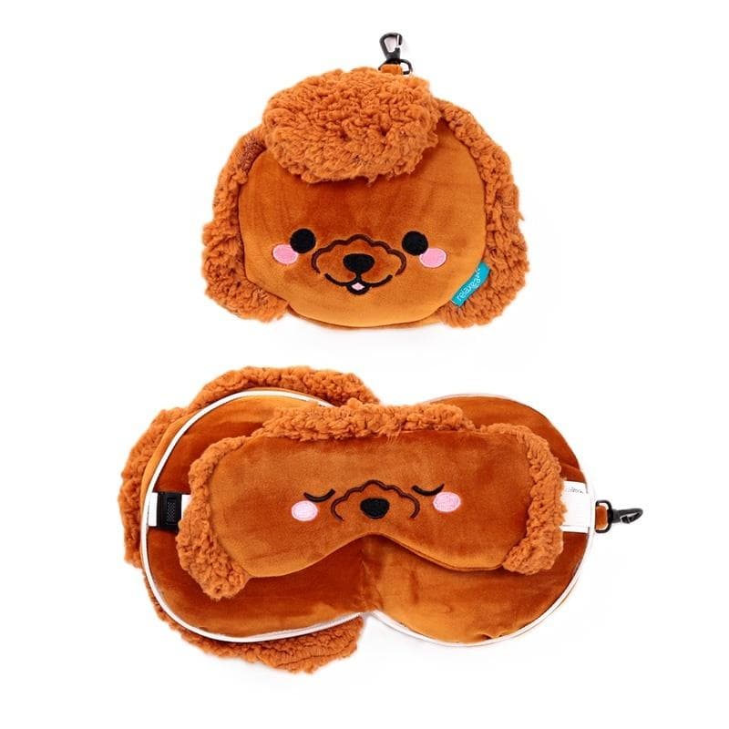 Poduszka podróżna z maską na oczy Pudel Gigi Adoramals