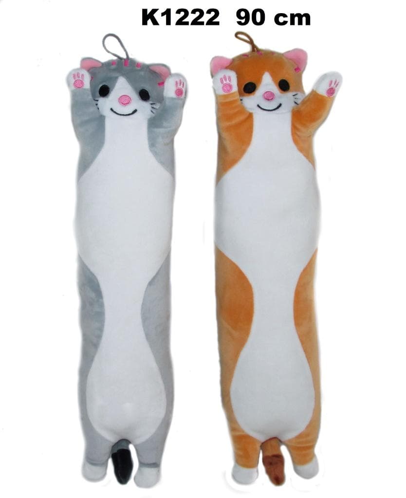 Poduszka wałek dekoracyjny kot 90 cm MIX