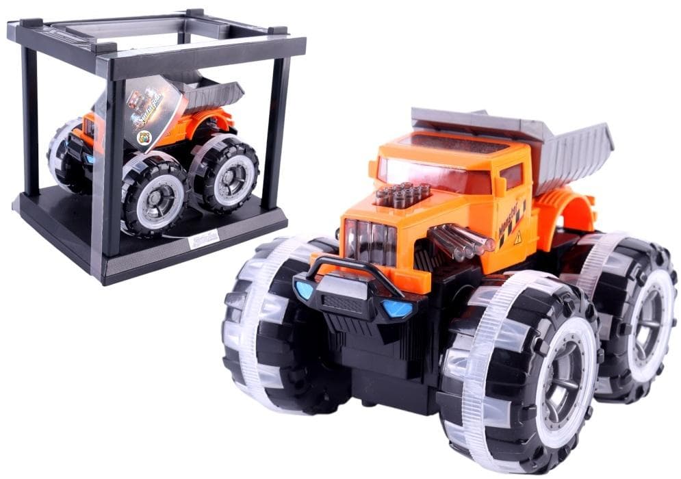 Pojazd w klatce Wywrotka pomarańczowa z efektami świetlnymi