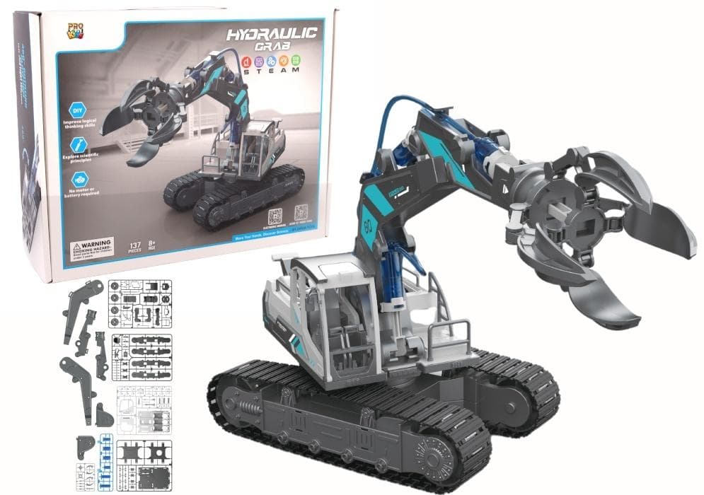Hydrauliczny pojazd z chwytakiem do nauki mechaniki