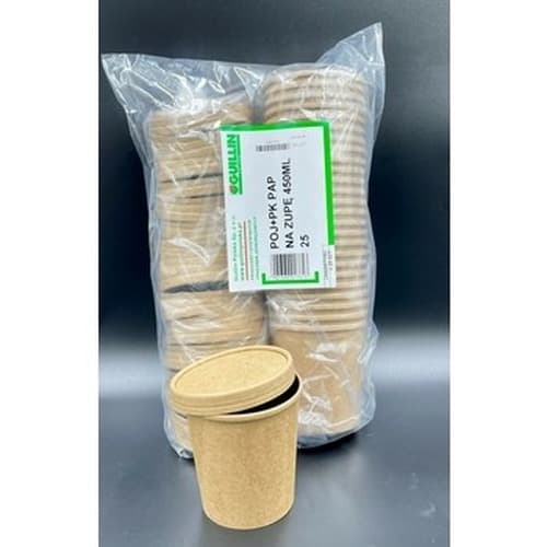 Pojemniki papierowe 450 ml 25 sztuk