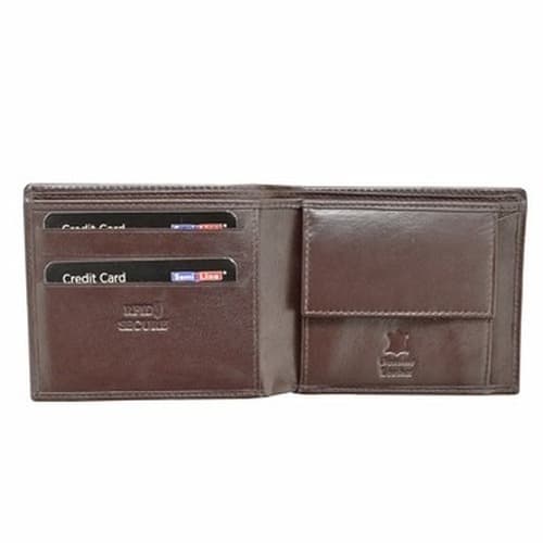 Portfel męski skórzany z ochroną RFID brązowy