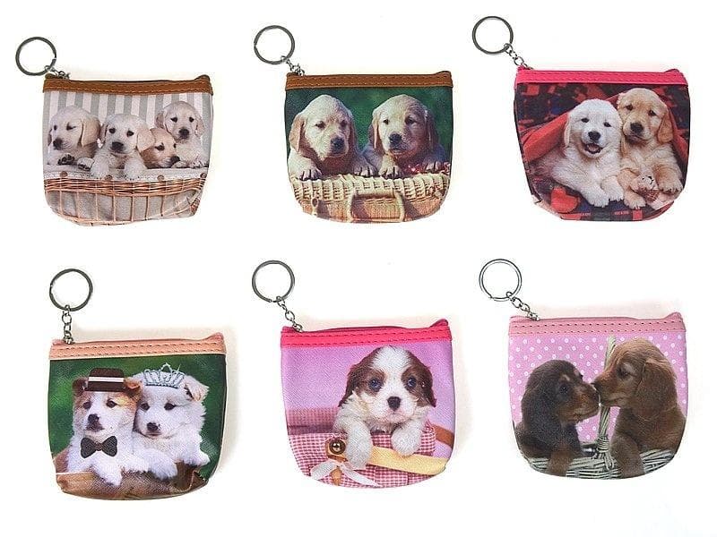 Portmonetka z motywem psów, różne wzory