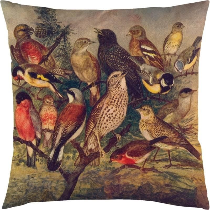 Poszewka dekoracyjna na poduszkę 50x50 cm z motywem ptaków