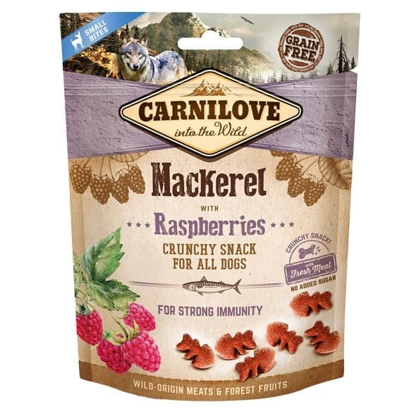 Przysmak dla psa Carnilove Fresh Crunchy z makrelą i malinami 200 g