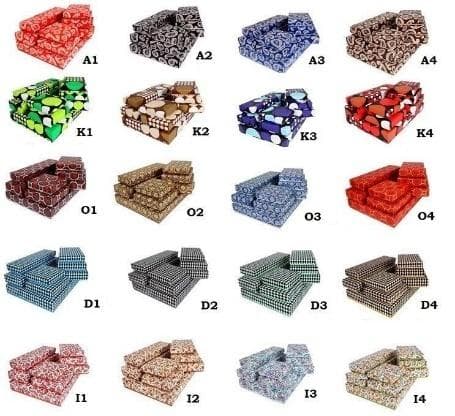 Płaskie pudełka ozdobne Rozette mix wzorów 8 sztuk