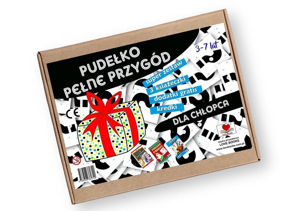 Pudełko przygód dla chłopca 3-7 lat Zestaw książek edukacyjnych